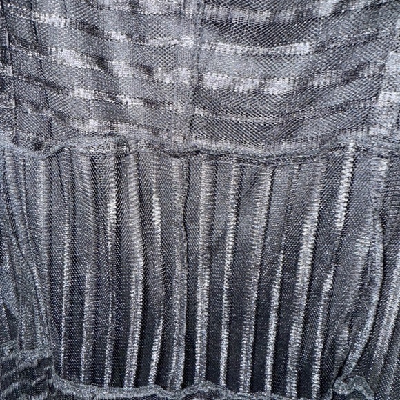 SL Fashions Black Mesh Stripe Sleeveless Dress 16W NWT - Picture 12 of 12